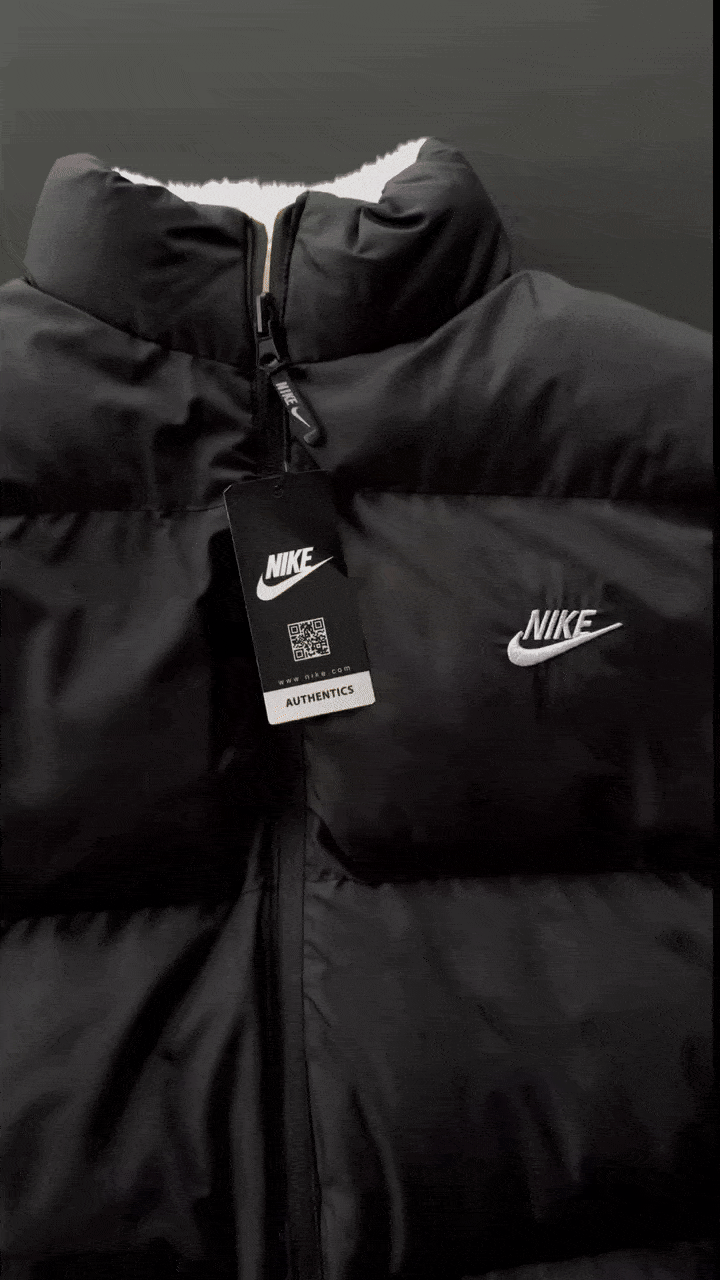 nike black down coat